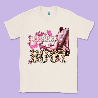 Give Cancer The Boot Cancer Awareness Classic Tee Designed By Howdyjamesfarm