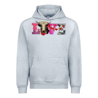 Heather Grey love with holstein cow Urban Hoodie - AdoDesignShop