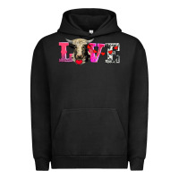 Pigment Black love with holstein cow Urban Hoodie - AdoDesignShop