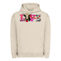 Pigment French Oak love with holstein cow Urban Hoodie - AdoDesignShop