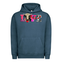 Pigment Midnight Navy love with holstein cow Urban Hoodie - AdoDesignShop