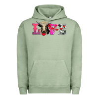 Pigment Oil Green love with holstein cow Urban Hoodie - AdoDesignShop