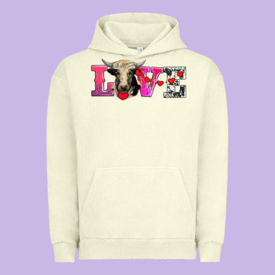 Love With Holstein Cow Urban Hoodie Designed By Adodesignshop