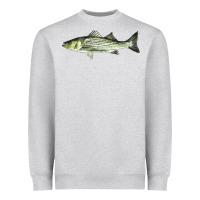 Heather Grey Striped Bass Heavyweight Sweatshirt - LillyAllenDesigns