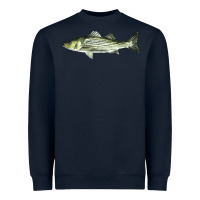 Navy Striped Bass Heavyweight Sweatshirt - LillyAllenDesigns