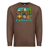 Chestnut camping life caravan and gnome Premium Sweatshirt - BarkalooDesign