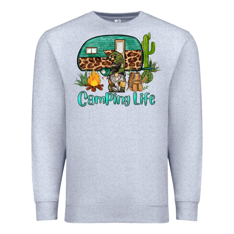 Camping Life Caravan And Gnome Premium Sweatshirt by BarkalooDesign | Teevron