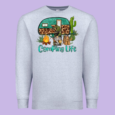 Camping Life Caravan And Gnome Premium Sweatshirt Designed By Barkaloodesign