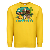 Lemon camping life caravan and gnome Premium Sweatshirt - BarkalooDesign