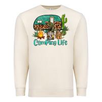 Sandshell camping life caravan and gnome Premium Sweatshirt - BarkalooDesign