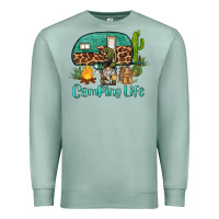 Seafoam camping life caravan and gnome Premium Sweatshirt - BarkalooDesign