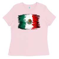 Bubblegum Pink Mexican flag Ladies Tee - NancyCooperArtShop