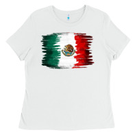 White Mexican flag Ladies Tee - NancyCooperArtShop