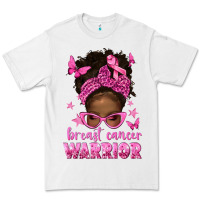 White afro messy bun breast cancer warrior Premium Tee - texasbilliewilder
