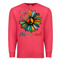 Cardinal daisy peace sign hippie soul tshirt flower lovers gifts Premium Sweatshirt - longCreatives