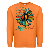 Carrot daisy peace sign hippie soul tshirt flower lovers gifts Premium Sweatshirt - longCreatives