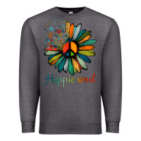 Charcoal Heather daisy peace sign hippie soul tshirt flower lovers gifts Premium Sweatshirt - longCreatives