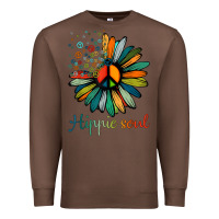 Chestnut daisy peace sign hippie soul tshirt flower lovers gifts Premium Sweatshirt - longCreatives