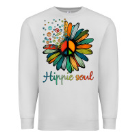 Dove Grey daisy peace sign hippie soul tshirt flower lovers gifts Premium Sweatshirt - longCreatives