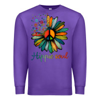 Purple daisy peace sign hippie soul tshirt flower lovers gifts Premium Sweatshirt - longCreatives