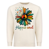 Sandshell daisy peace sign hippie soul tshirt flower lovers gifts Premium Sweatshirt - longCreatives
