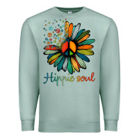 Daisy Peace Sign Hippie Soul Tshirt Flower Lovers Gifts Premium Sweatshirt | Teevron