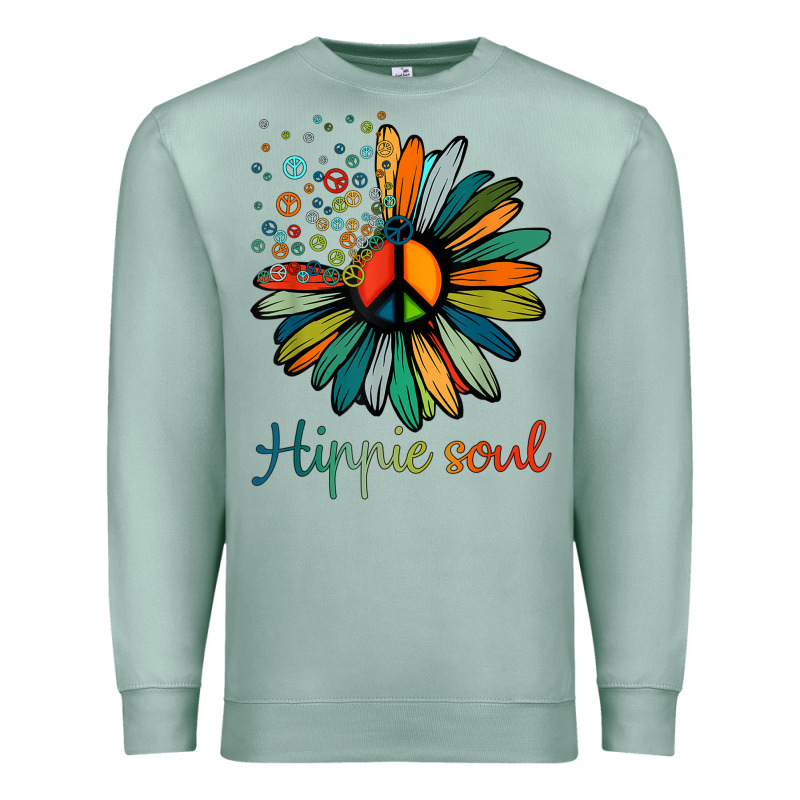 Daisy Peace Sign Hippie Soul Tshirt Flower Lovers Gifts Premium Sweatshirt by longCreatives | Teevron