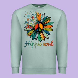 Daisy Peace Sign Hippie Soul Tshirt Flower Lovers Gifts Premium Sweatshirt Designed By Longcreatives