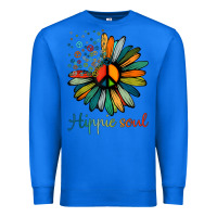 True Royal daisy peace sign hippie soul tshirt flower lovers gifts Premium Sweatshirt - longCreatives