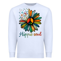 White daisy peace sign hippie soul tshirt flower lovers gifts Premium Sweatshirt - longCreatives