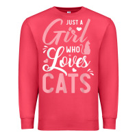 Cardinal just a girl who loves cats cute cat lover gifts Premium Sweatshirt - longCreatives