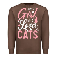 Chestnut just a girl who loves cats cute cat lover gifts Premium Sweatshirt - longCreatives