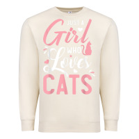 Sandshell just a girl who loves cats cute cat lover gifts Premium Sweatshirt - longCreatives