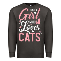 Smoke just a girl who loves cats cute cat lover gifts Premium Sweatshirt - longCreatives