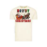 Vintage Arctic howdy christmas with santa riding his sleighs Vintage Tee - CowGirlArtShop