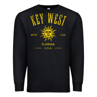 Black key west florida vintage distressed style design souvenir Premium Sweatshirt - longCreatives