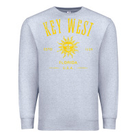 Heather Grey key west florida vintage distressed style design souvenir Premium Sweatshirt - longCreatives