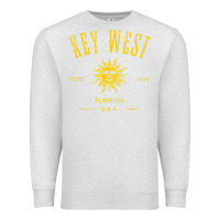 Oatmeal Heather key west florida vintage distressed style design souvenir Premium Sweatshirt - longCreatives