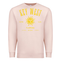 Pale Pink key west florida vintage distressed style design souvenir Premium Sweatshirt - longCreatives