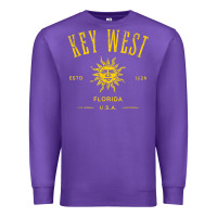 Purple key west florida vintage distressed style design souvenir Premium Sweatshirt - longCreatives