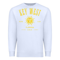 White key west florida vintage distressed style design souvenir Premium Sweatshirt - longCreatives