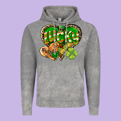 Lucky Heart St. Patrick's Day Vintage Hoodie Designed By Cowgirlartshop