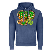 Vintage Denim Lucky heart St. Patrick's Day Vintage Hoodie - CowGirlArtShop