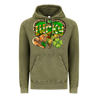 Vintage Olive Lucky heart St. Patrick's Day Vintage Hoodie - CowGirlArtShop