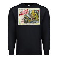 Black The Time Machine, Time Travel, Retro Movie Poster, Cult Classic, Futur Premium Sweatshirt - longCreatives