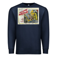 Navy The Time Machine, Time Travel, Retro Movie Poster, Cult Classic, Futur Premium Sweatshirt - longCreatives
