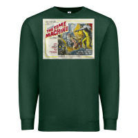 Sports Green The Time Machine, Time Travel, Retro Movie Poster, Cult Classic, Futur Premium Sweatshirt - longCreatives