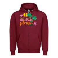 Burgundy beach please Zipper Hoodie - Artiststas