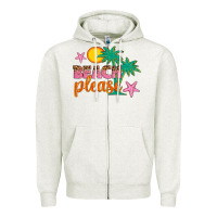 Oatmeal Heather beach please Zipper Hoodie - Artiststas