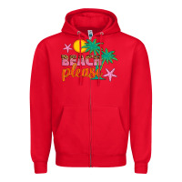 Red beach please Zipper Hoodie - Artiststas